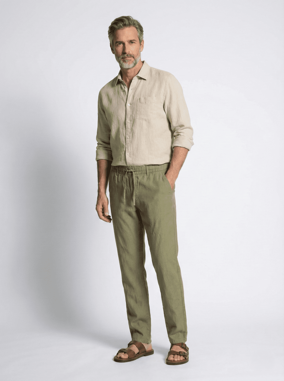 Pantalon chino ( Lin ) Camel Active