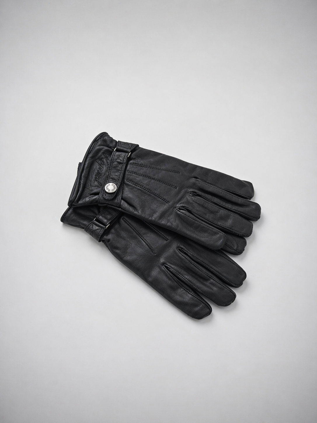 Gants en cuir noir Adventure Land