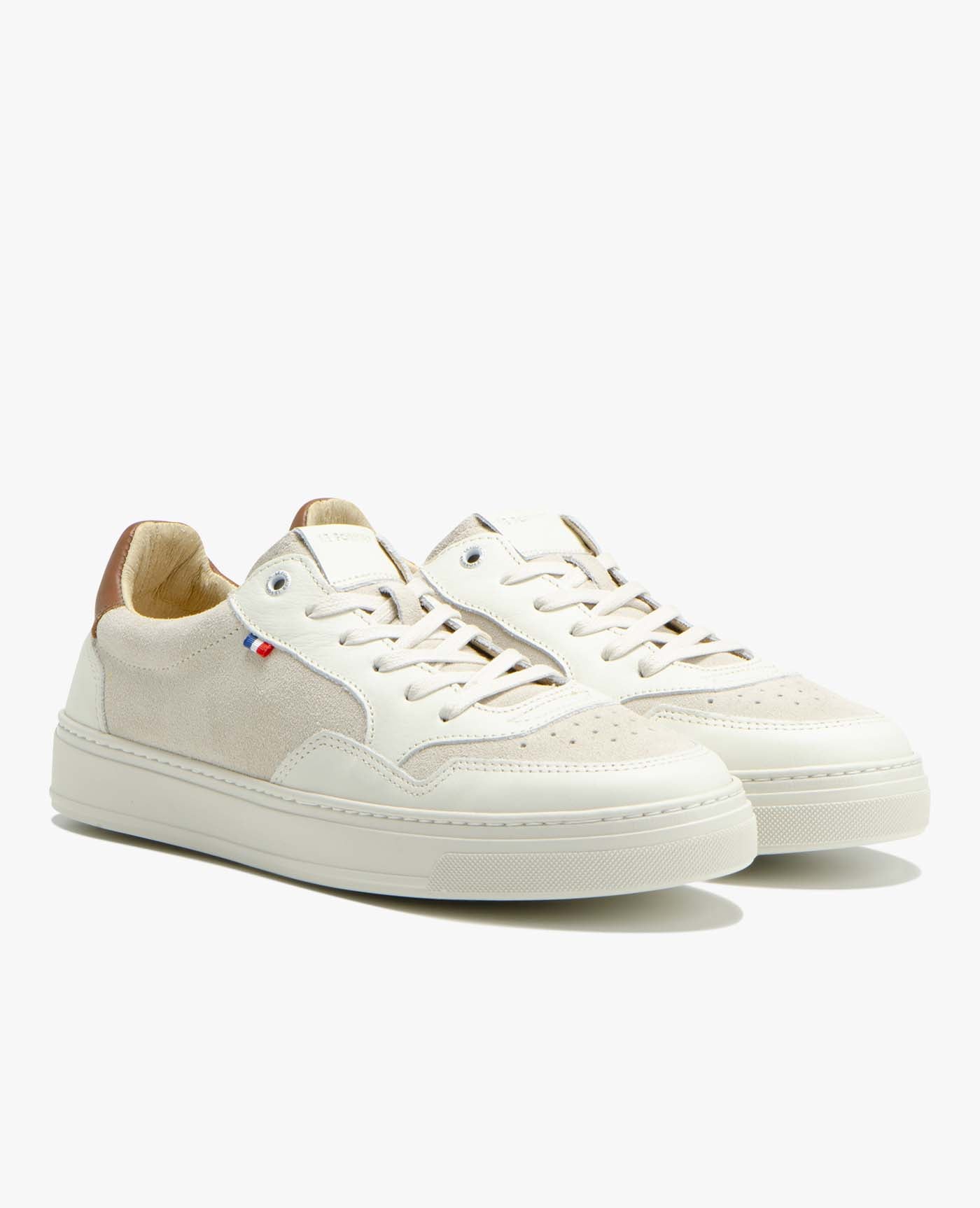 Baskets homme blanc-cognac Le Formier