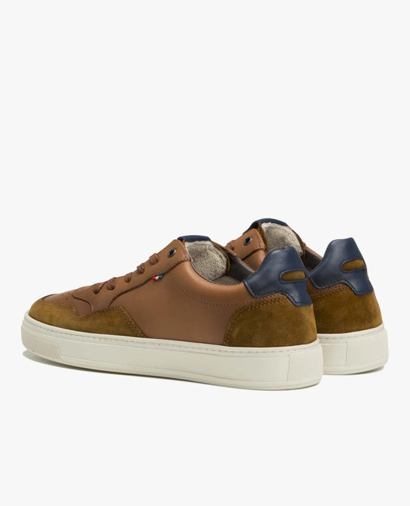Baskets homme blanc-cognac Le Formier