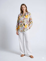 Blouse Allover Print Camel Active