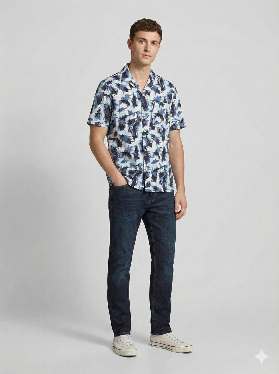 Chemise Navy Camel Active