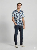Chemise Navy Camel Active