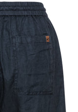 Pantalon Loose Fit / Lin / Beige & Bleu marine Camel Active