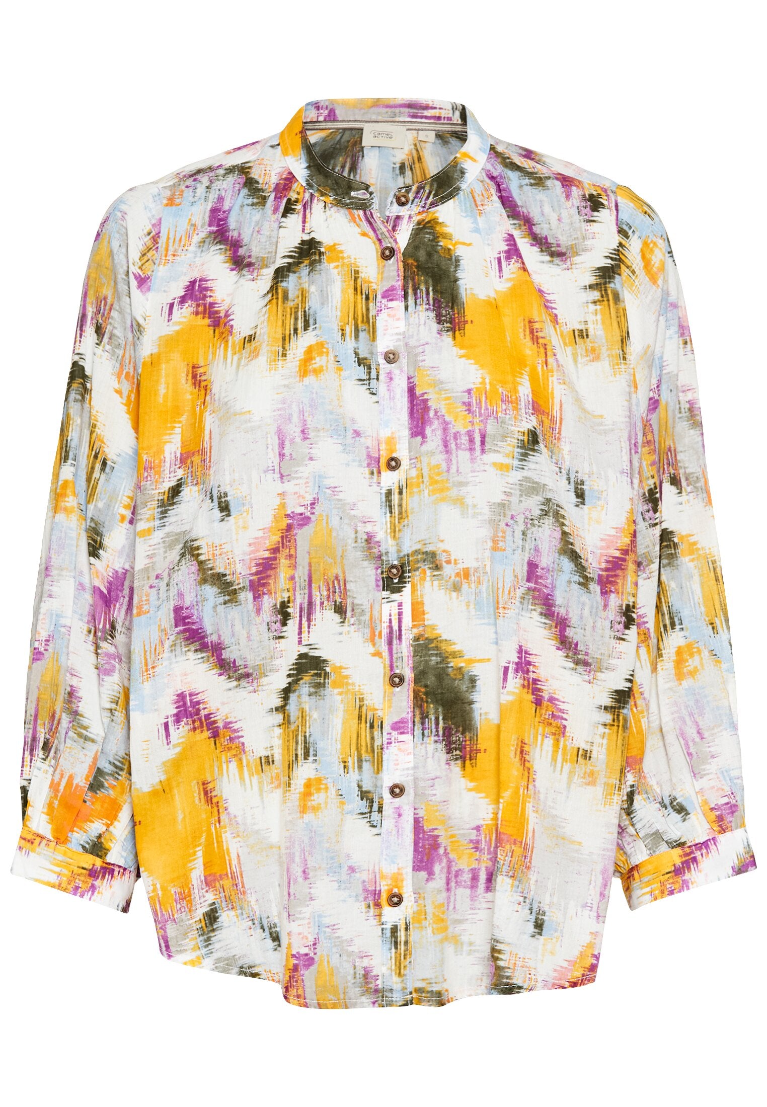 Blouse Allover Print Camel Active