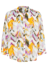 Blouse Allover Print Camel Active